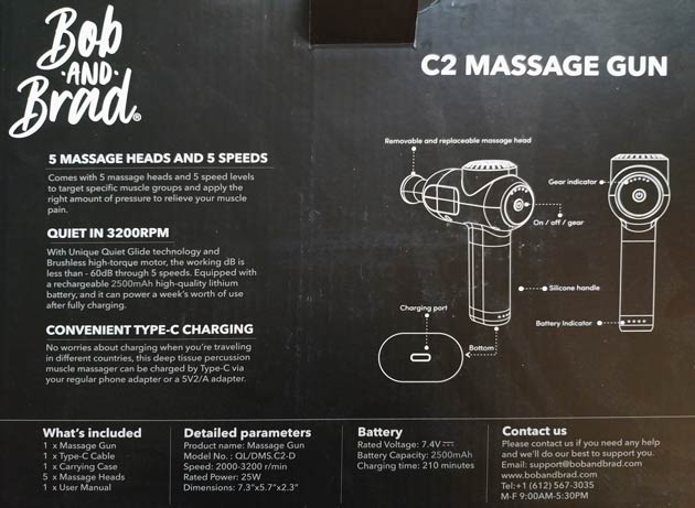 Pappkarton der C2 Massage Gun